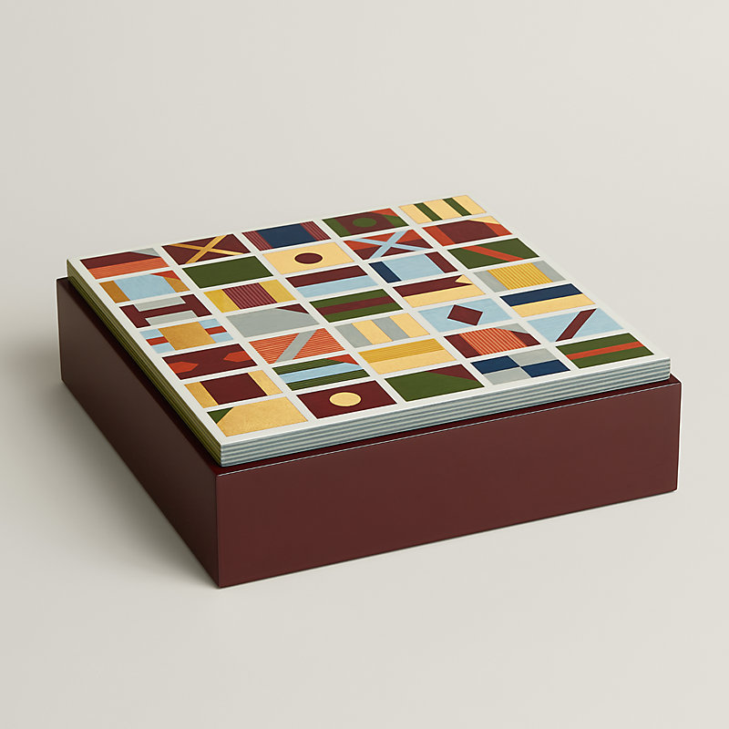 Theoreme Hippique Graphique box, large model - Red | Hermès USA